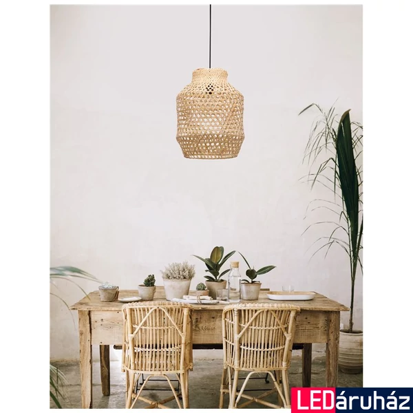 Nova Luce MIA 1 ágú függeszték, barna, E27 foglalattal, max. 1x12W, 9858659