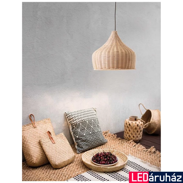 Nova Luce MIA 1 ágú függeszték, barna, E27 foglalattal, max. 1x28W, 9594341