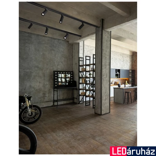 Nova Luce MONVEL 3 fázisú sínre szerelhető lámpa, fekete, 3000K melegfehér, beépített LED, 1x15W, 1115 lm, 9118152