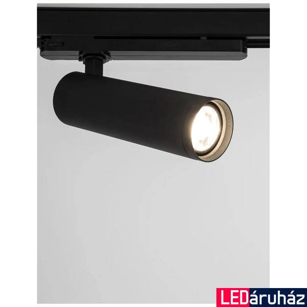 Nova Luce MONVEL 3 fázisú sínre szerelhető lámpa, decorative mágneses sínrendszerhez, fekete, 3000K melegfehér, beépített LED, 1x30W, 2230 lm, 9062302