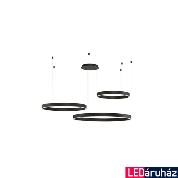 Nova Luce MOTIF függeszték, fekete, 2700K melegfehér, beépített LED, 1x143W, 12400 lm, 9530215
