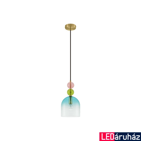 Nova Luce MURANO függeszték, kék, E14 foglalattal, max. 1x5W, 9009233