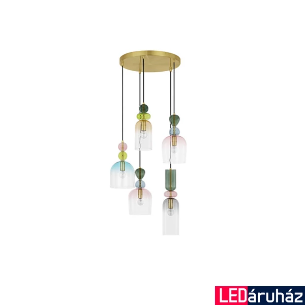 Nova Luce MURANO függeszték, zöld, E14 foglalattal, max. 5x5W, 9009238