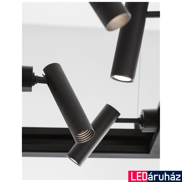 Nova Luce NAP sínre szerelhető lámpa, profile mágnes profilos sínrendszerhez, forgatható lámpafejjel, fekete, 3000K melegfehér, beépített LED, 1x10W, 800 lm, 8925220