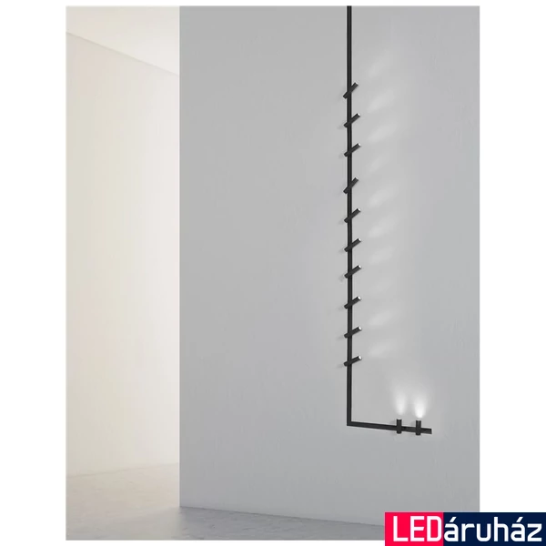 Nova Luce NAP sínre szerelhető lámpa, profile mágnes profilos sínrendszerhez, forgatható lámpafejjel, fekete, 4000K természetes fehér, beépített LED, 1x5W, 400 lm, 8252008