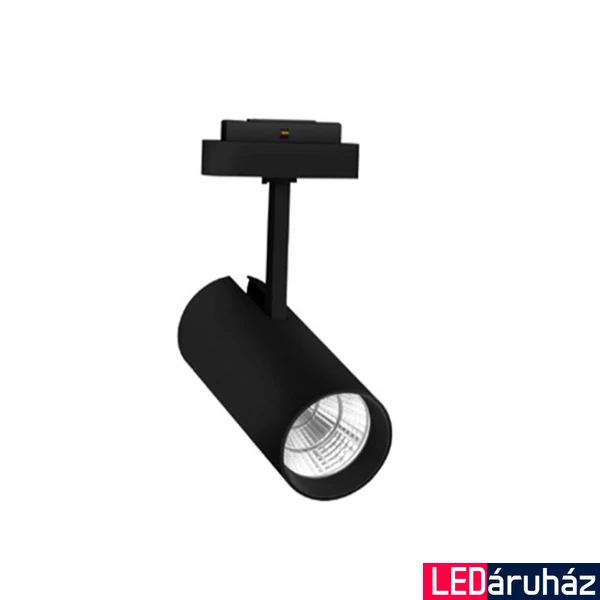 Nova Luce NAP sínre szerelhető lámpa, profile mágnes profilos sínrendszerhez, forgatható lámpafejjel, fekete, 3000K melegfehér, beépített LED, 1x20W, 2250 lm, 9013620