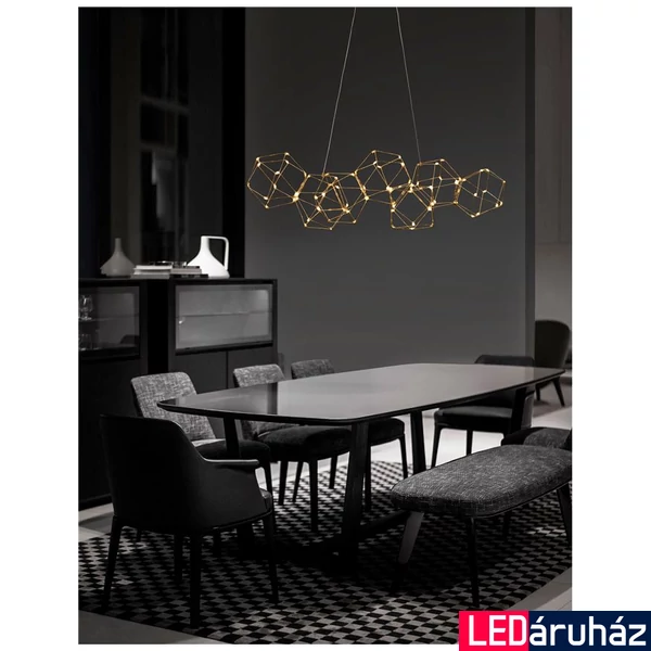 Nova Luce NEBULA több ágú függeszték, arany, 3000K melegfehér, beépített LED, 1x34W, 2352 lm, 9186807