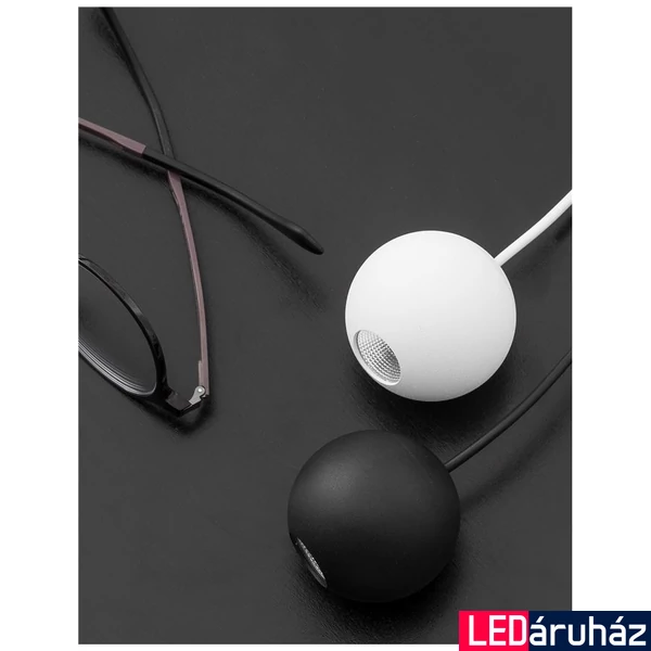 Nova Luce NOCCI 1 ágú függeszték, fekete, 3000K melegfehér, beépített LED, 1x4W, 220 lm, 9103212