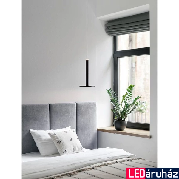 Nova Luce PALENCIA függeszték, fekete, 3000K melegfehér, beépített LED, 1x11W, 414 lm, 9695226