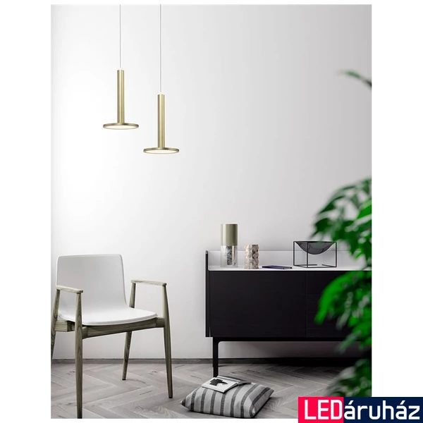 Nova Luce PALENCIA 1 ágú függeszték, matt arany, 3000K melegfehér, beépített LED, 1x11W, 414 lm, 1703301201