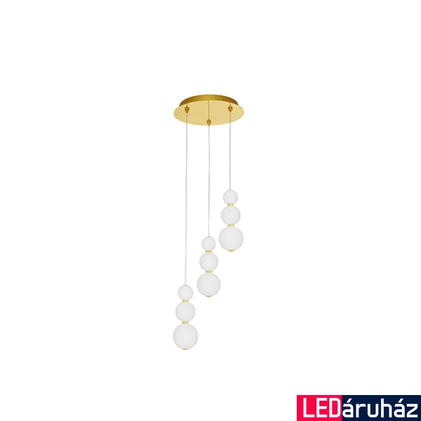 Nova Luce PERLA függeszték, arany, 3000K melegfehér, beépített LED, 1x23W, 2281 lm, 9695242