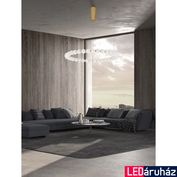 Nova Luce PERLA függeszték, üveg, 3000K melegfehér, beépített LED, 1x72W, 6492 lm, 9695231