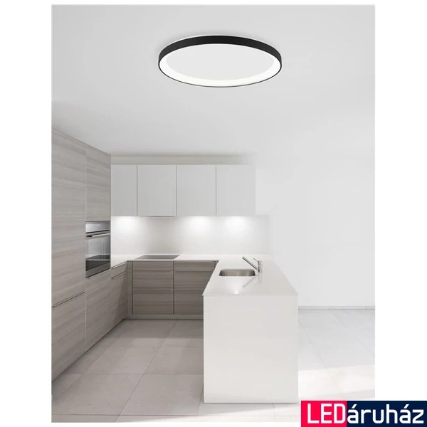 Nova Luce PERTINO mennyezeti lámpa, fekete, 3000K melegfehér, beépített LED, 30W, 1785 lm, 9853672