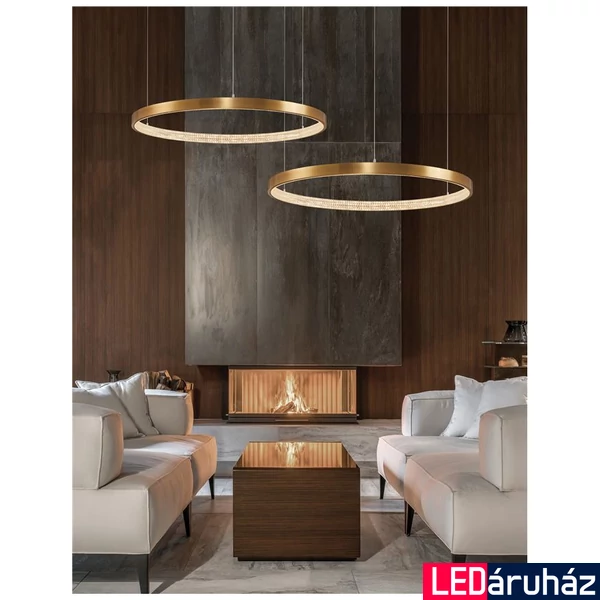 Nova Luce PRESTON 1 ágú függeszték, arany, 3000K melegfehér, beépített LED, 1x50W, 2727 lm, 9285801