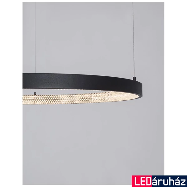 Nova Luce PRESTON 1 ágú függeszték, fekete, 3000K melegfehér, beépített LED, 1x50W, 2727 lm, 9865180