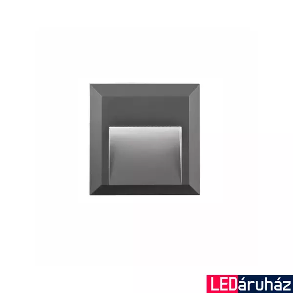 Nova Luce kültéri beépíthető lámpa, szürke, 3000K melegfehér, beépített LED, 1x2W, 160 lm, 811201