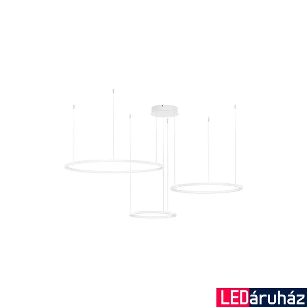 Nova Luce PURPLE függeszték, fehér, 3000K melegfehér, beépített LED, 1x80W, 8718 lm, 9210313