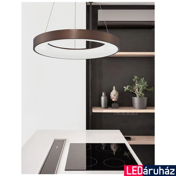 Nova Luce RANDO THIN 1 ágú függeszték, kávé, 3000K melegfehér, beépített LED, 50W, 2864 lm, 9453455