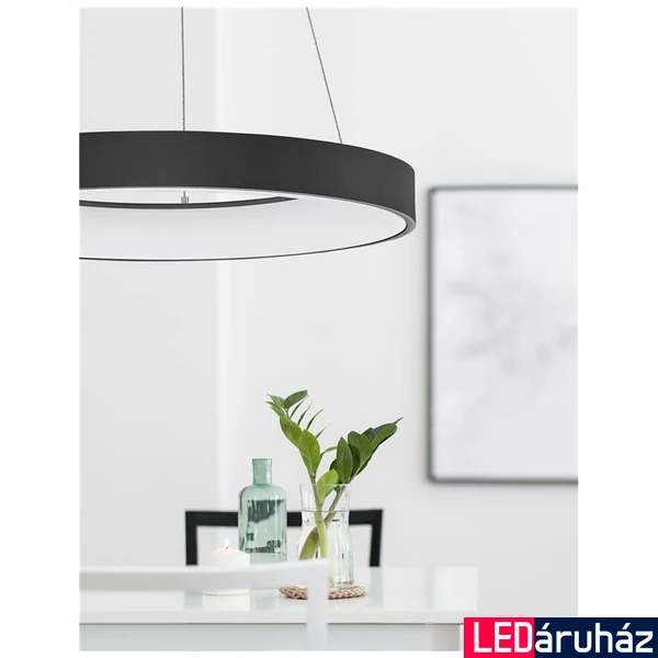 Nova Luce RANDO THIN 1 ágú függeszték, fekete, 4000K természetes fehér, beépített LED, 50W, 2864 lm, 9453451