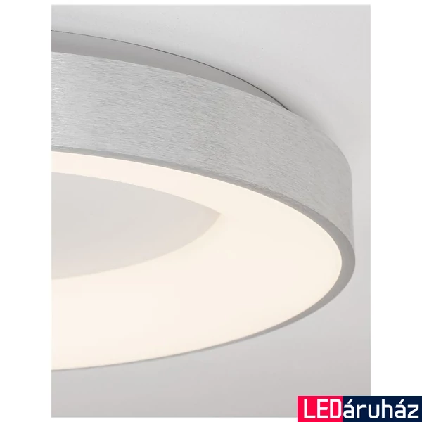 Nova Luce RANDO THIN mennyezeti lámpa, matt ezüst, 3000K melegfehér, beépített LED, 50W, 2864 lm, 9353856