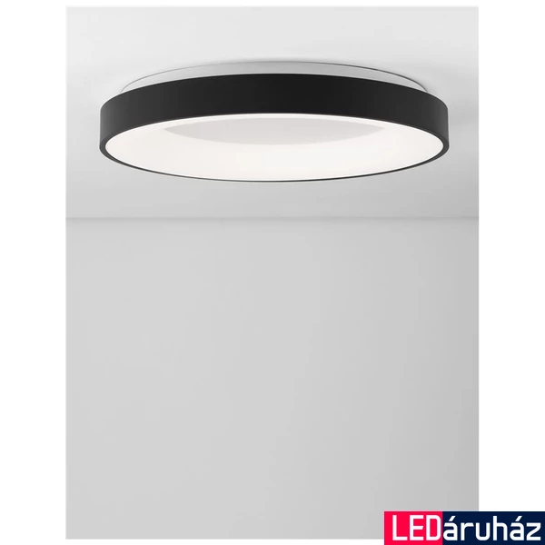 Nova Luce RANDO THIN mennyezeti lámpa, fekete, 3000K melegfehér, beépített LED, 50W, 2864 lm, 9353853