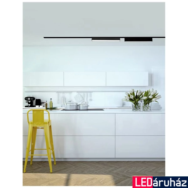 Nova Luce RIETI sínre szerelhető lámpa, fekete, 4000K természetes fehér, beépített LED, 1x15W, 954 lm, 8254414