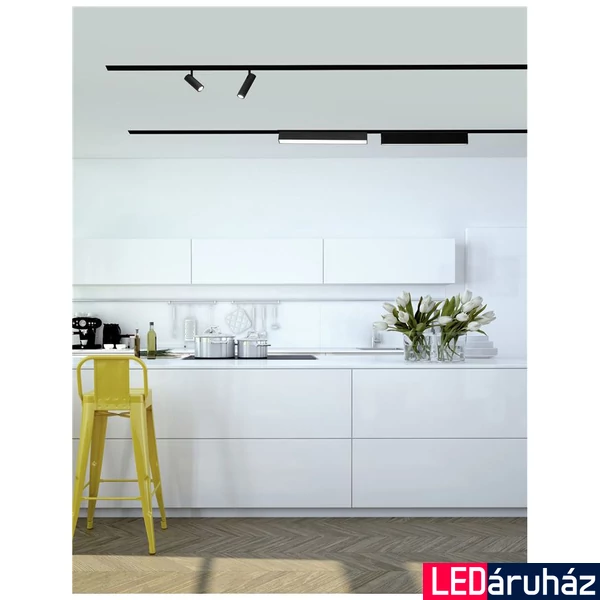 Nova Luce RIETI sínre szerelhető lámpa, fekete, 4000K természetes fehér, beépített LED, 1x22W, 1400 lm, 8254415