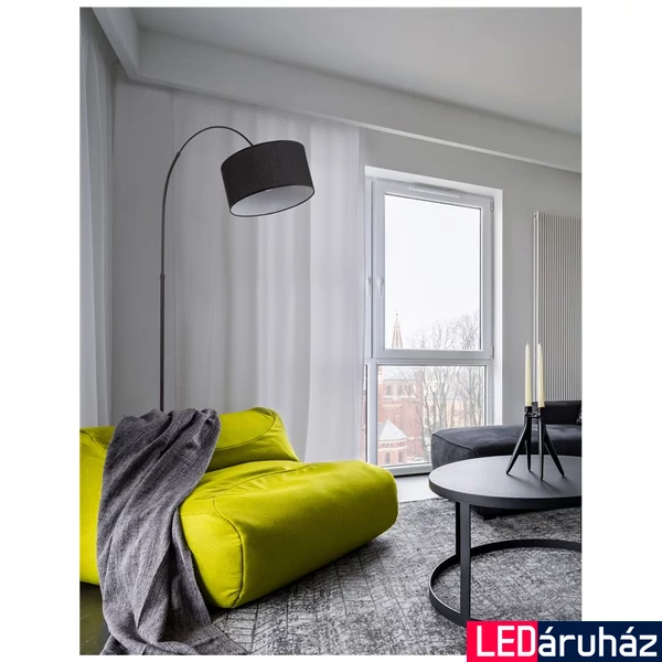 Nova Luce SAMA állólámpa, fekete, E27 foglalattal, max. 1x12W, 9401652