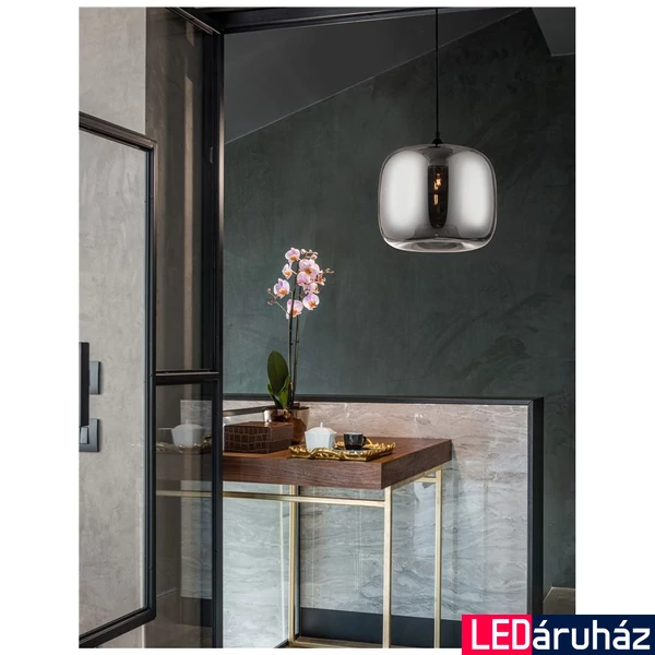 Nova Luce SAVAZ 1 ágú függeszték, szürke, E27 foglalattal, max. 1x12W, 9726483