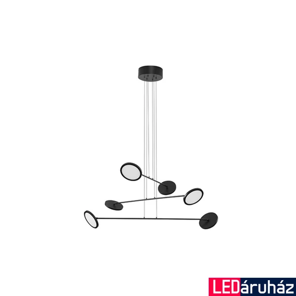 Nova Luce SCOPE függeszték, fekete, 3000K melegfehér, beépített LED, 1x49W, 4695 lm, 9695254