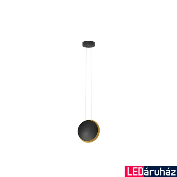 Nova Luce SHELL függeszték, fekete, 3000K melegfehér, beépített LED, 1x7W, 98 lm, 9695248