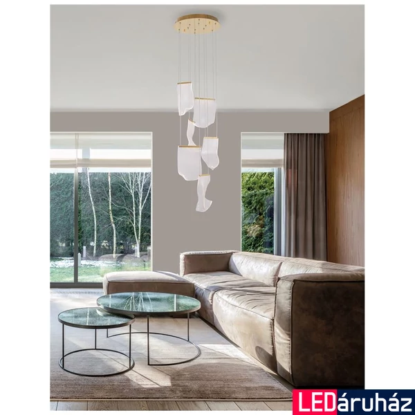 Nova Luce SIDERNO több ágú függeszték, arany, 3000K melegfehér, beépített LED, 1x39W, 2470 lm, 9054442