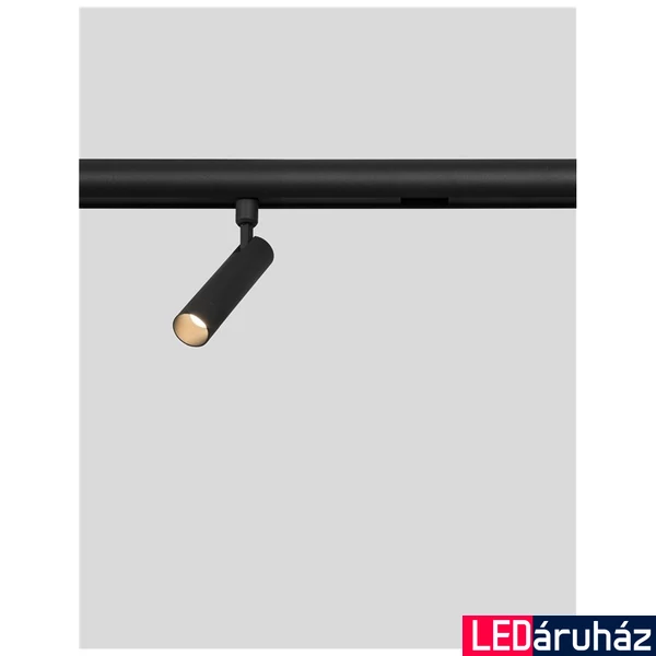 Nova Luce LOD sínre szerelhető lámpa, profile mágnes profilos sínrendszerhez, forgatható lámpafejjel, fekete, 3000K melegfehér, beépített LED, 1x10W, 800 lm, 9136135