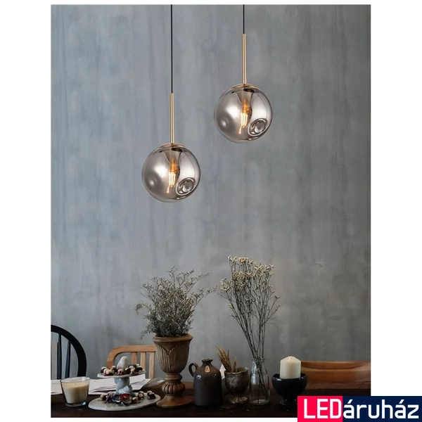 Nova Luce SPADA 1 ágú függeszték, szürke, E27 foglalattal, max. 1x12W, 9426751