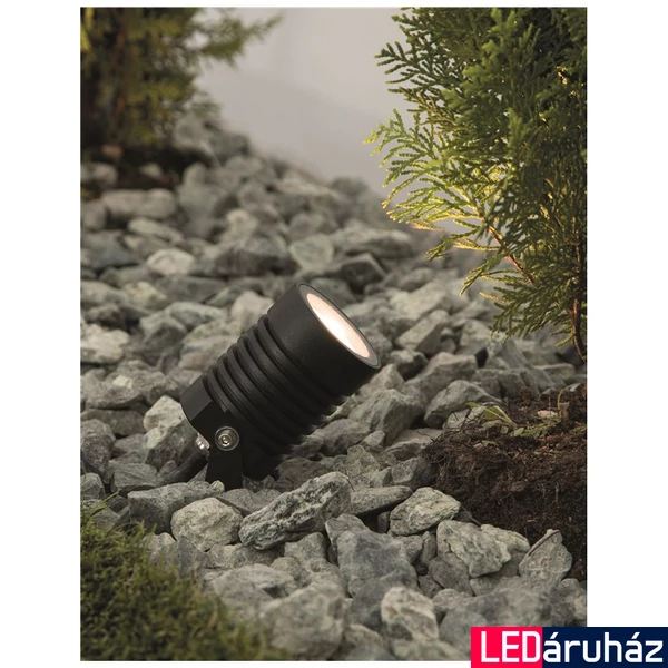 Nova Luce STAKE kültéri leszúrható lámpa, billenthető lámpafejjel, fekete, 3000K melegfehér, max. 10W, 742 lm, 9271492