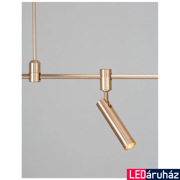 Nova Luce TAG sínre szerelhető lámpa, decorative mágneses sínrendszerhez, arany, 3000K melegfehér, beépített LED, 1x5W, 330 lm, 9090282