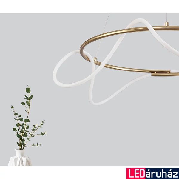 Nova Luce TIRIAC 1 ágú függeszték, arany, 3000K melegfehér, beépített LED, 1x43W, 4581 lm, 9548104