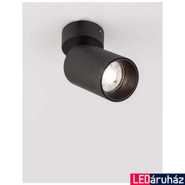 Nova Luce TOD fali lámpa, billenthető lámpafejjel, fekete, GU10 foglalattal, max. 1x10W, 9011312