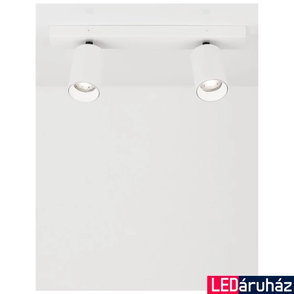 Nova Luce TOD spotlámpa, falra/mennyezetre szerelhető, 2 db billenthető lámpafejjel, fehér, GU10-MR16 foglalattal, max. 2x10W, 9012291