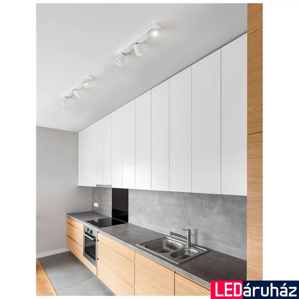 Nova Luce TOD spotlámpa, falra/mennyezetre szerelhető, 3 db billenthető lámpafejjel, fehér, GU10-MR16 foglalattal, max. 3x10W, 9012301