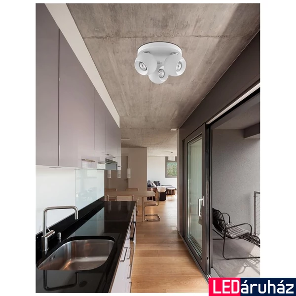 Nova Luce TORE spotlámpa, fehér, GU10 foglalattal, max. 3x50W, 665002