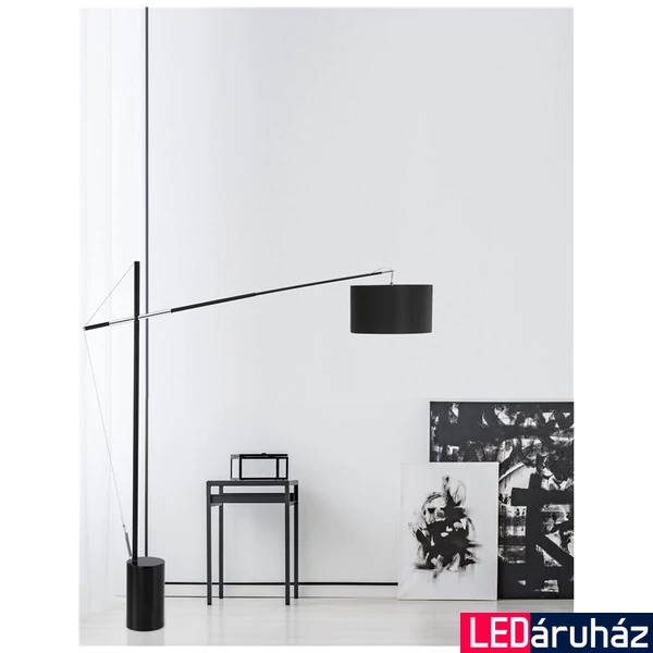Nova Luce TRACCIA állólámpa, fekete, E27 foglalattal, max. 1x28W, 41455401