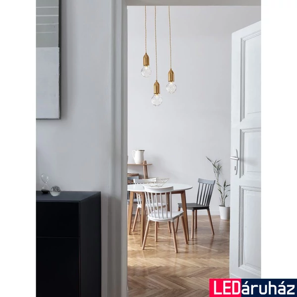 Nova Luce VEDA függeszték, arany, G9 foglalattal, max. 3x6W, 9536413