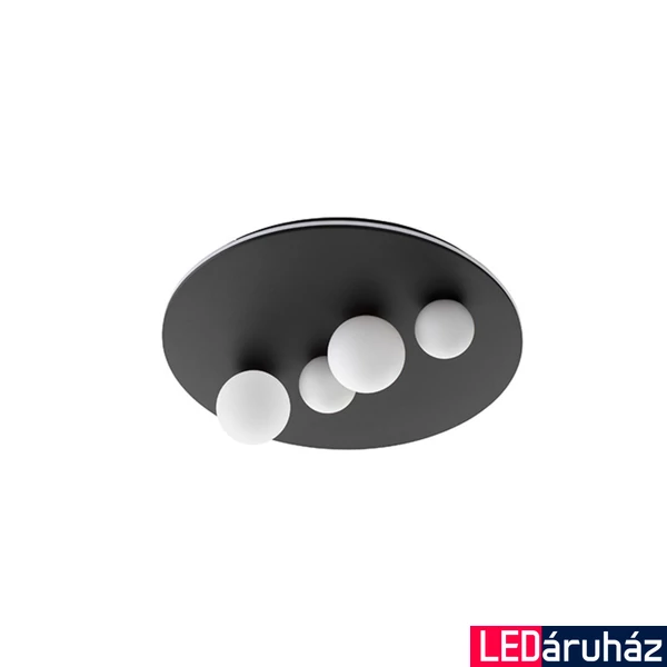 Nova Luce VELNA mennyezeti lámpa, fekete, 3000K melegfehér, beépített LED, 1x63W, 2720 lm, 9061432
