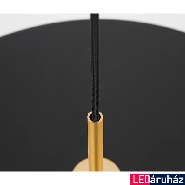 Nova Luce VETRO 1 ágú függeszték, fekete, 3000K melegfehér, beépített LED, 1x41W, 2693 lm, 910622