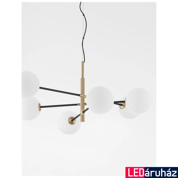 Nova Luce VITRA több ágú függeszték, üveg, G9 foglalattal, max. 6x5W, 9143306