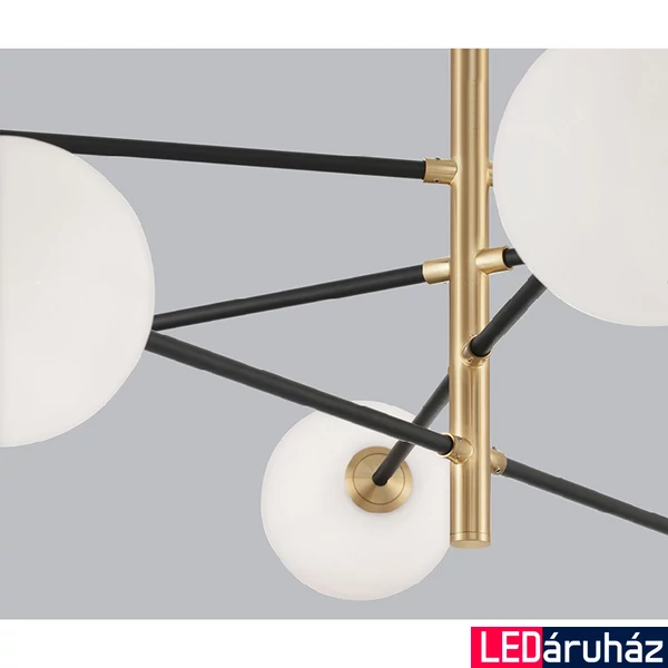 Nova Luce VITRA több ágú függeszték, üveg, G9 foglalattal, max. 8x5W, 9143308