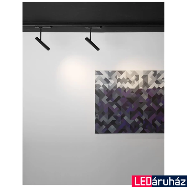 Nova Luce WANG 3 fázisú sínre szerelhető lámpa, fekete, 3000K melegfehér, beépített LED, 1x12W, 960 lm, 9123131