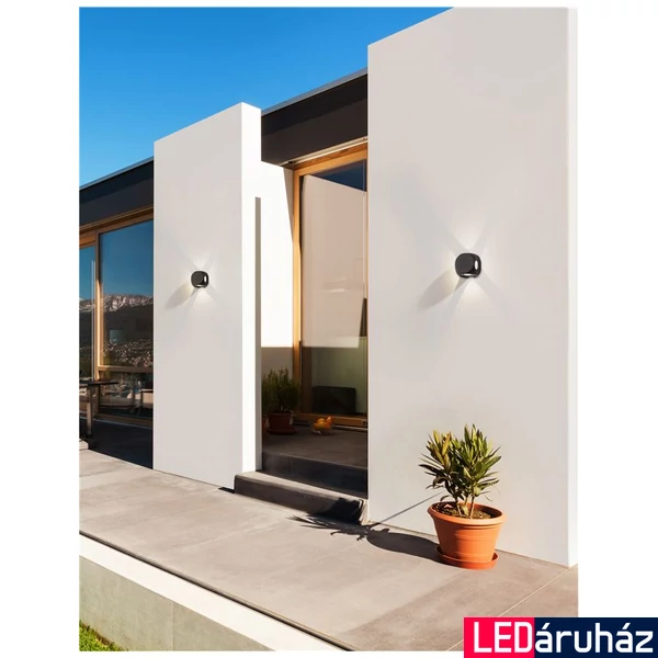 Nova Luce ZARI kültéri fali lámpa, fekete, 3000K melegfehér, beépített LED, 1x4W, 265 lm, 9226214