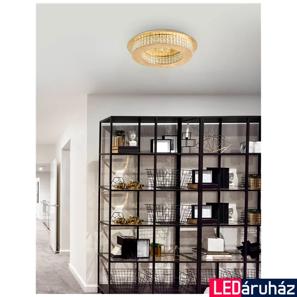 Nova Luce ZEFFARI mennyezeti lámpa, matt arany, 4000K természetes fehér, beépített LED, 1x40W, 2400 lm, 9361083